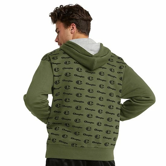 Men's Champion® Powerblend Fleece Hoodie Little Script Olive Men's Champion® Powerblend Fleece Hoodie Little Script Olive -Champion shop unnamed file 734