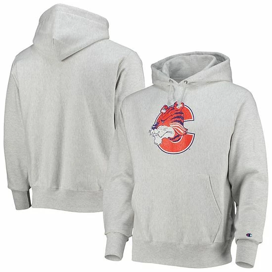 Men's Champion Heathered Gray Clemson Tigers Team Vault Logo Reverse Weave Pullover Hoodie Men's Champion Heathered Gray Clemson Tigers Team Vault Logo Reverse Weave Pullover Hoodie -Champion shop unnamed file 7349