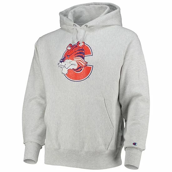 Men's Champion Heathered Gray Clemson Tigers Team Vault Logo Reverse Weave Pullover Hoodie Men's Champion Heathered Gray Clemson Tigers Team Vault Logo Reverse Weave Pullover Hoodie -Champion shop unnamed file 7351