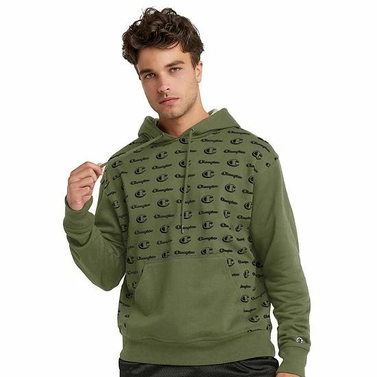 Men's Champion® Powerblend Fleece Hoodie Little Script Olive Men's Champion® Powerblend Fleece Hoodie Little Script Olive -Champion shop unnamed file 737