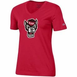 Women's Champion Red NC State Wolfpack Primary Team Logo V-Neck T-Shirt 4 Women's Champion Red NC State Wolfpack Primary Team Logo V-Neck T-Shirt -Champion shop unnamed file 7422