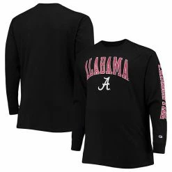 Men's Champion Black Alabama Crimson Tide Big & Tall 2-Hit Long Sleeve T-Shirt -Champion shop unnamed file 7436
