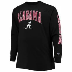 Men's Champion Black Alabama Crimson Tide Big & Tall 2-Hit Long Sleeve T-Shirt -Champion shop unnamed file 7437