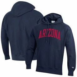 Men's Champion Navy Arizona Wildcats Team Arch Reverse Weave Pullover Hoodie -Champion shop unnamed file 7454