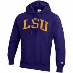 Men's Champion Purple LSU Tigers Team Arch Reverse Weave Pullover Hoodie 4 Men's Champion Purple LSU Tigers Team Arch Reverse Weave Pullover Hoodie -Champion shop unnamed file 7465