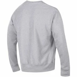 Men's Champion Heathered Gray Georgia Tech Yellow Jackets Arch Reverse Weave Pullover Sweatshirt -Champion shop unnamed file 7509