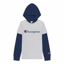 Boys 8-20 Champion® Script Hooded Tee Red Black -Champion shop unnamed file 755