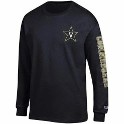Men's Champion Black Vanderbilt Commodores Team Stack Long Sleeve T-Shirt -Champion shop unnamed file 7589