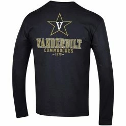 Men's Champion Black Vanderbilt Commodores Team Stack Long Sleeve T-Shirt -Champion shop unnamed file 7590