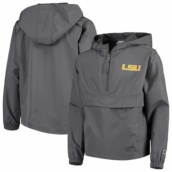 Youth Champion Graphite LSU Tigers Pack & Go Windbreaker Jacket Youth Champion Graphite LSU Tigers Pack & Go Windbreaker Jacket -Champion shop unnamed file 7591