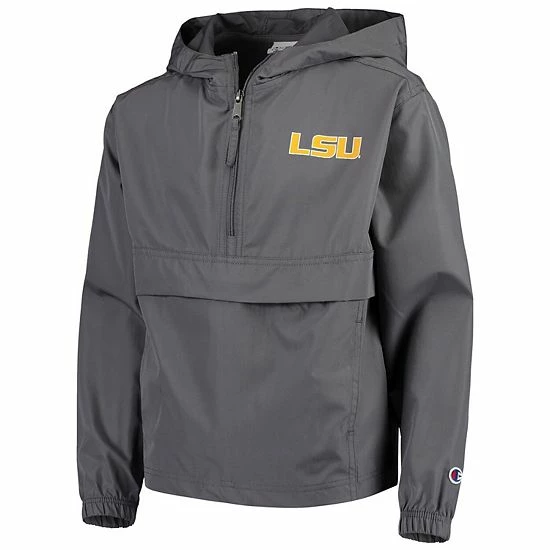 Youth Champion Graphite LSU Tigers Pack & Go Windbreaker Jacket Youth Champion Graphite LSU Tigers Pack & Go Windbreaker Jacket -Champion shop unnamed file 7592