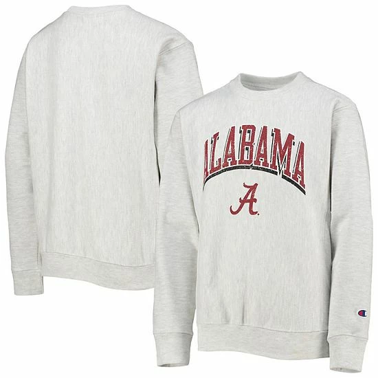 Youth Champion Heathered Gray Alabama Crimson Tide Reverse Weave Pullover Sweatshirt Youth Champion Heathered Gray Alabama Crimson Tide Reverse Weave Pullover Sweatshirt -Champion shop unnamed file 7595