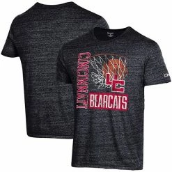 Men's Champion Black Cincinnati Bearcats Retro Basketball Tri-Blend T-Shirt