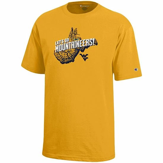 Youth Champion Gold West Virginia Mountaineers Let's Go Mountaineers T-Shirt Youth Champion Gold West Virginia Mountaineers Let's Go Mountaineers T-Shirt -Champion shop unnamed file 7642