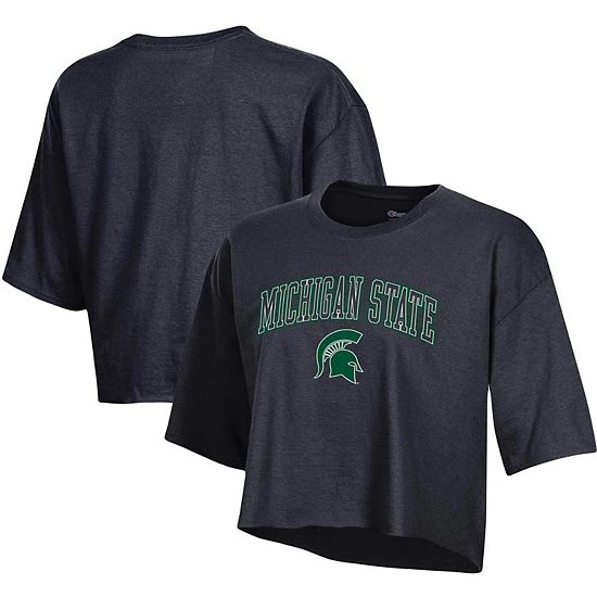 Women's Champion Black Michigan State Spartans Cropped Boyfriend T-Shirt Women's Champion Black Michigan State Spartans Cropped Boyfriend T-Shirt -Champion shop unnamed file 7663