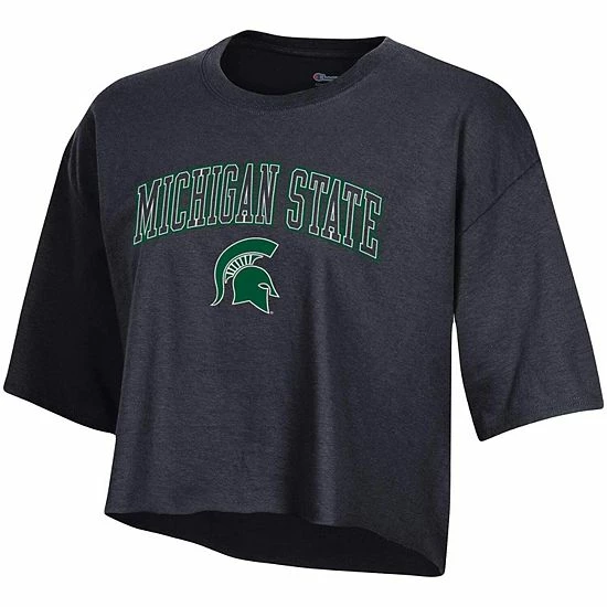 Women's Champion Black Michigan State Spartans Cropped Boyfriend T-Shirt Women's Champion Black Michigan State Spartans Cropped Boyfriend T-Shirt -Champion shop unnamed file 7665