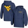 Women's Champion Navy West Virginia Mountaineers Packable Half-Zip Light Rain Jacket 1 Women's Champion Navy West Virginia Mountaineers Packable Half-Zip Light Rain Jacket -Champion shop unnamed file 7677