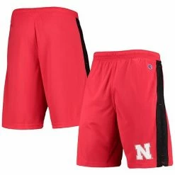 Men's Champion Scarlet Nebraska Huskers Side Stripe Shorts -Champion shop unnamed file 7696