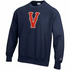 Men's Champion Navy Virginia Cavaliers Vault Logo Reverse Weave Pullover Sweatshirt -Champion shop unnamed file 7701