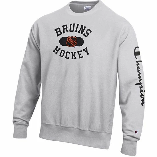 Men's Champion Heathered Gray Boston Bruins Reverse Weave Pullover Sweatshirt Men's Champion Heathered Gray Boston Bruins Reverse Weave Pullover Sweatshirt -Champion shop unnamed file 7705