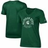 Women's Champion Green Michigan State Spartans Basketball V-Neck T-Shirt -Champion shop unnamed file 7731
