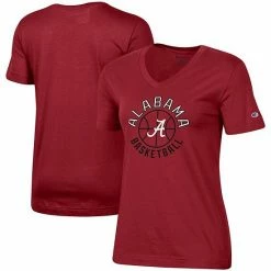 Women's Champion Crimson Alabama Crimson Tide Basketball V-Neck T-Shirt