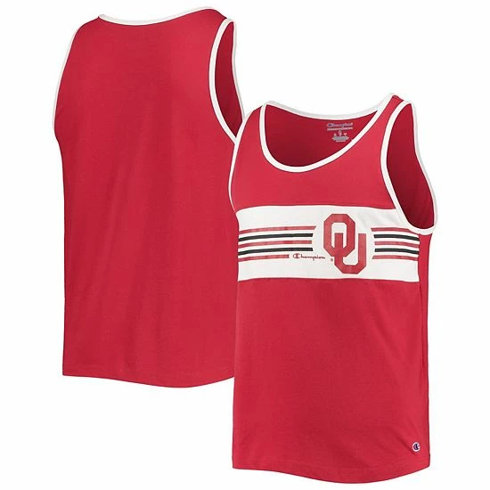 Men's Champion Crimson Oklahoma Sooners Color Block Tank Top Men's Champion Crimson Oklahoma Sooners Color Block Tank Top -Champion shop unnamed file 7767