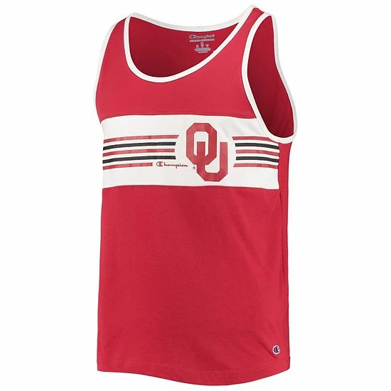 Men's Champion Crimson Oklahoma Sooners Color Block Tank Top Men's Champion Crimson Oklahoma Sooners Color Block Tank Top -Champion shop unnamed file 7769