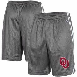 Men's Champion Gray Oklahoma Sooners Team Lacrosse Shorts