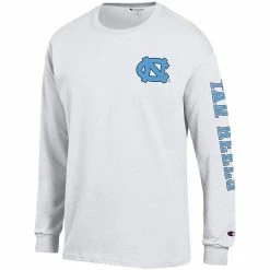 Men's Champion White North Carolina Tar Heels Team Stack Long Sleeve T-Shirt -Champion shop unnamed file 7891