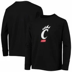 Youth Champion Black Cincinnati Bearcats Primary Logo Long Sleeve T-Shirt -Champion shop unnamed file 7905