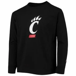 Youth Champion Black Cincinnati Bearcats Primary Logo Long Sleeve T-Shirt -Champion shop unnamed file 7906