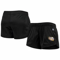 Women's Champion Black LSU Tigers Logo Mesh Shorts