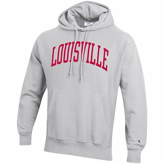 Men's Champion Heathered Gray Louisville Cardinals Team Arch Reverse Weave Pullover Hoodie Men's Champion Heathered Gray Louisville Cardinals Team Arch Reverse Weave Pullover Hoodie -Champion shop unnamed file 7972