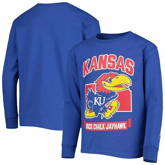 Youth Champion Royal Kansas Jayhawks Strong Mascot Team T-Shirt 4 Youth Champion Royal Kansas Jayhawks Strong Mascot Team T-Shirt - Image 2