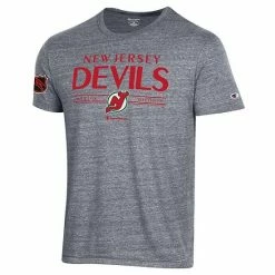 Men's Champion Gray New Jersey Devils Tri-Blend T-Shirt 3 Men's Champion Gray New Jersey Devils Tri-Blend T-Shirt -Champion shop unnamed file 7999