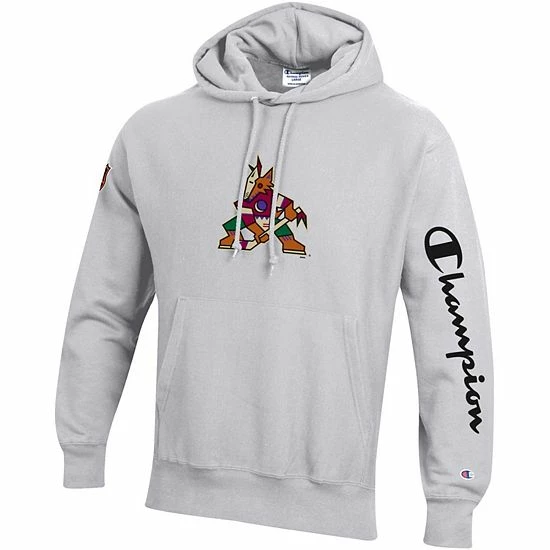 Men's Champion Heathered Gray Arizona Coyotes Reverse Weave Pullover Hoodie Men's Champion Heathered Gray Arizona Coyotes Reverse Weave Pullover Hoodie -Champion shop unnamed file 8058