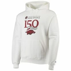 Men's Champion White Arkansas Razorbacks 150th Anniversary Pullover Hoodie 4 Men's Champion White Arkansas Razorbacks 150th Anniversary Pullover Hoodie -Champion shop unnamed file 8062
