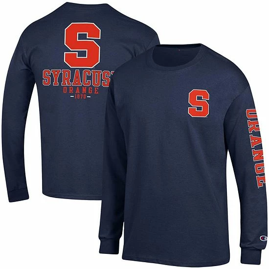 Men's Champion Navy Syracuse Orange Team Stack Long Sleeve T-Shirt Men's Champion Navy Syracuse Orange Team Stack Long Sleeve T-Shirt -Champion shop unnamed file 8079