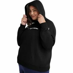 Plus Size Champion® Powerblend Fleece Hoodie Black -Champion shop unnamed file 808