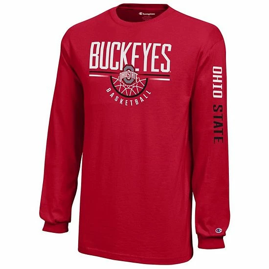 Youth Champion Scarlet Ohio State Buckeyes Basketball Long Sleeve T-Shirt Youth Champion Scarlet Ohio State Buckeyes Basketball Long Sleeve T-Shirt -Champion shop unnamed file 8089