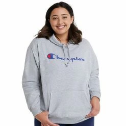 Plus Size Champion® Powerblend Fleece Hoodie Black -Champion shop unnamed file 809