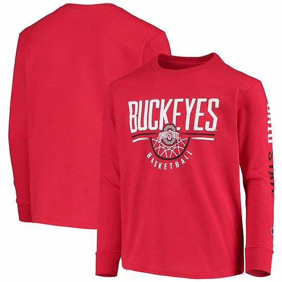 Youth Champion Scarlet Ohio State Buckeyes Basketball Long Sleeve T-Shirt Youth Champion Scarlet Ohio State Buckeyes Basketball Long Sleeve T-Shirt -Champion shop unnamed file 8090
