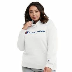 Plus Size Champion® Powerblend Fleece Hoodie Black -Champion shop unnamed file 811