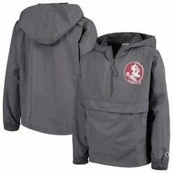 Youth Champion Graphite Florida State Seminoles Pack & Go Windbreaker Jacket