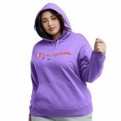 Plus Size Champion® Powerblend Fleece Hoodie Black -Champion shop unnamed file 813
