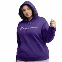 Plus Size Champion® Powerblend Fleece Hoodie Black -Champion shop unnamed file 815