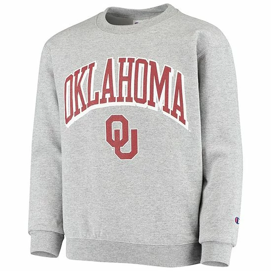 Youth Champion® Heathered Gray Oklahoma Sooners Powerblend Fleece Sweatshirt Youth Champion® Heathered Gray Oklahoma Sooners Powerblend Fleece Sweatshirt -Champion shop unnamed file 8169