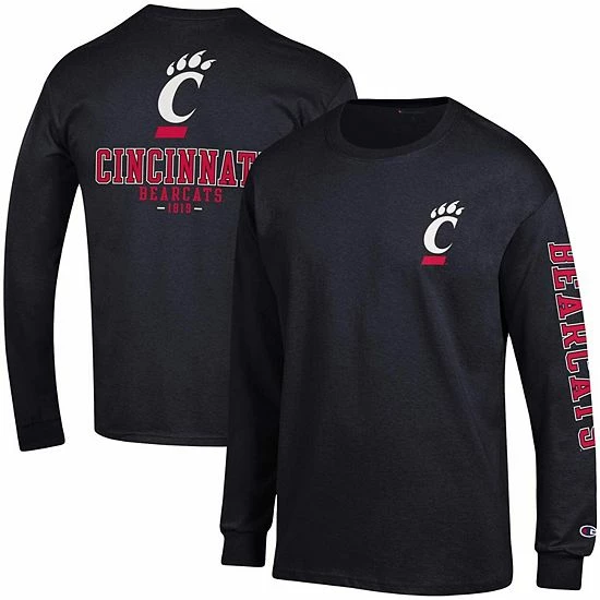 Men's Champion Black Cincinnati Bearcats Team Stack Long Sleeve T-Shirt Men's Champion Black Cincinnati Bearcats Team Stack Long Sleeve T-Shirt -Champion shop unnamed file 8176