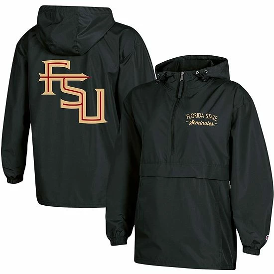 Women's Champion Black Florida State Seminoles Packable Half-Zip Light Rain Jacket Women's Champion Black Florida State Seminoles Packable Half-Zip Light Rain Jacket -Champion shop unnamed file 8183